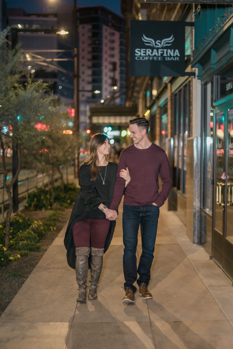 Arizona Engagement Photographers | Downtown Phoenix, Monroe Street