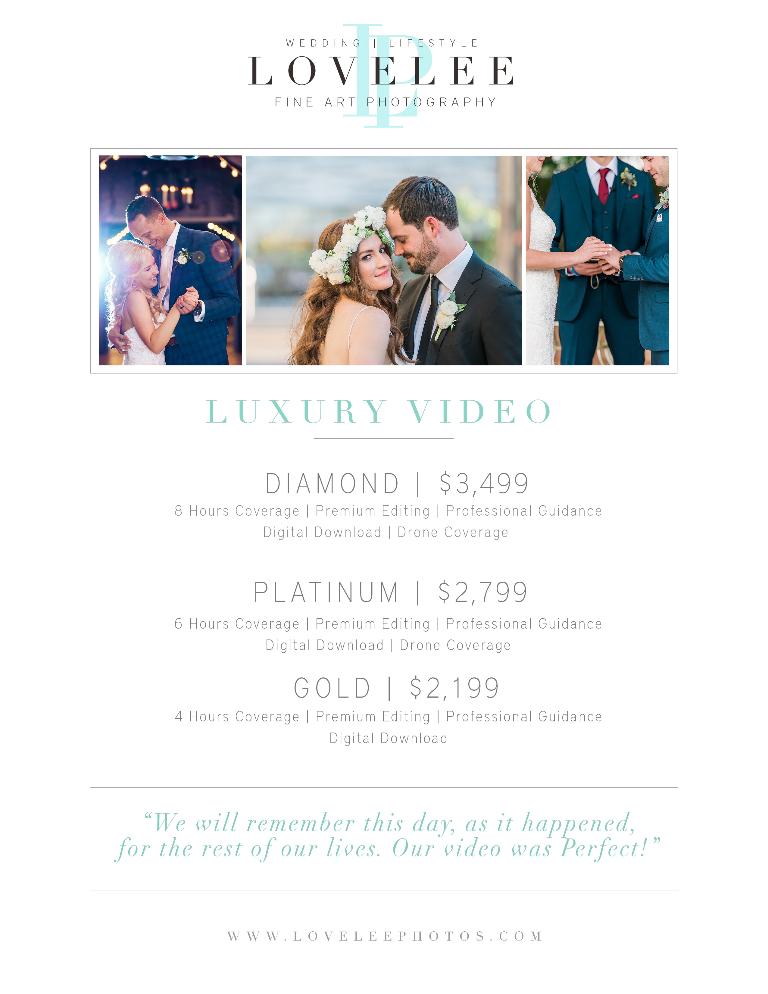 Arizona Wedding photography pricing