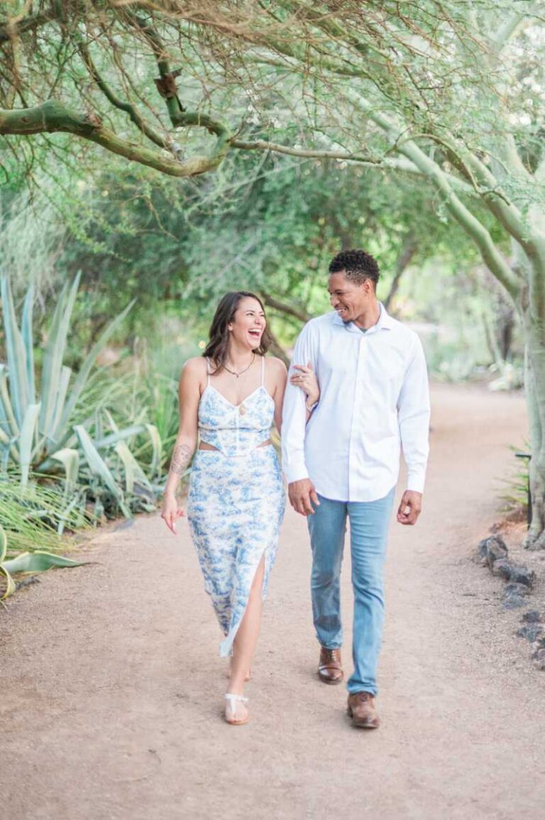 Capturing Mackenzi and Krishaun’s Engagement at Desert Botanical Gardens