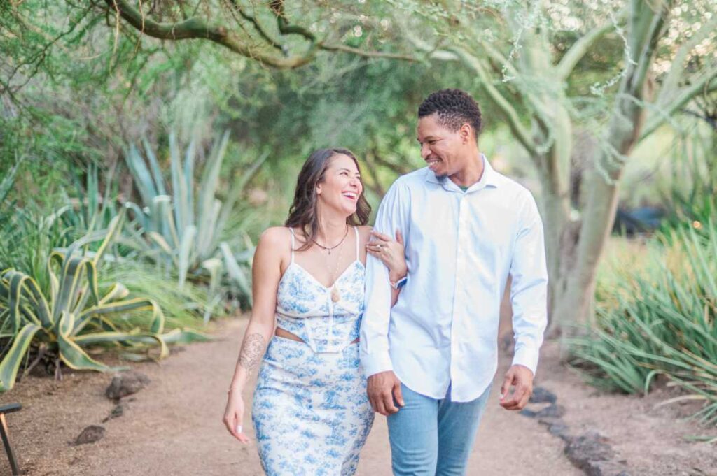 Arizona engagement photography at Botanical Gardens